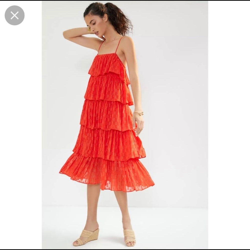 Anthropologie ruffle dress